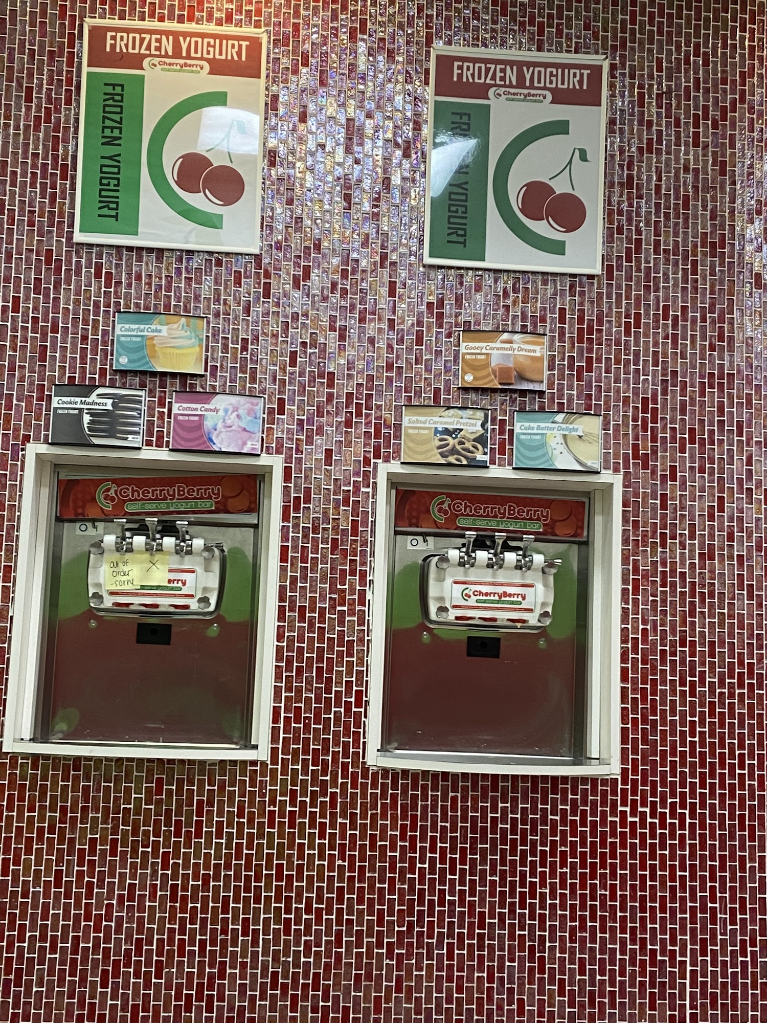 CherryBerry Self-Serve Yogurt Bar Menu