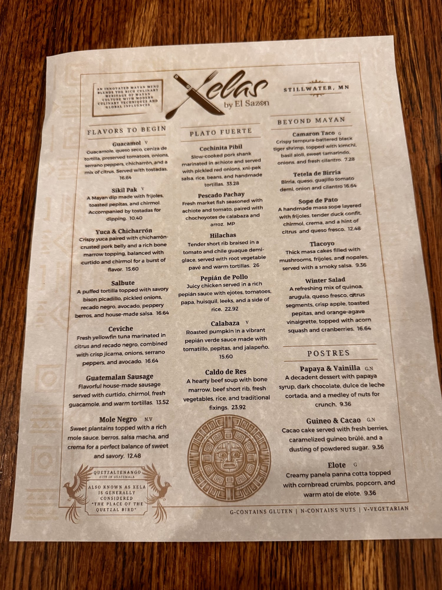 Xelas by El Sazon Menu