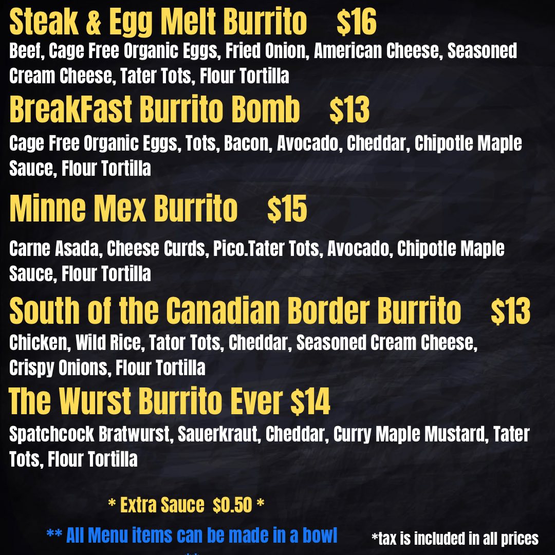 5 & Go LLC Menu