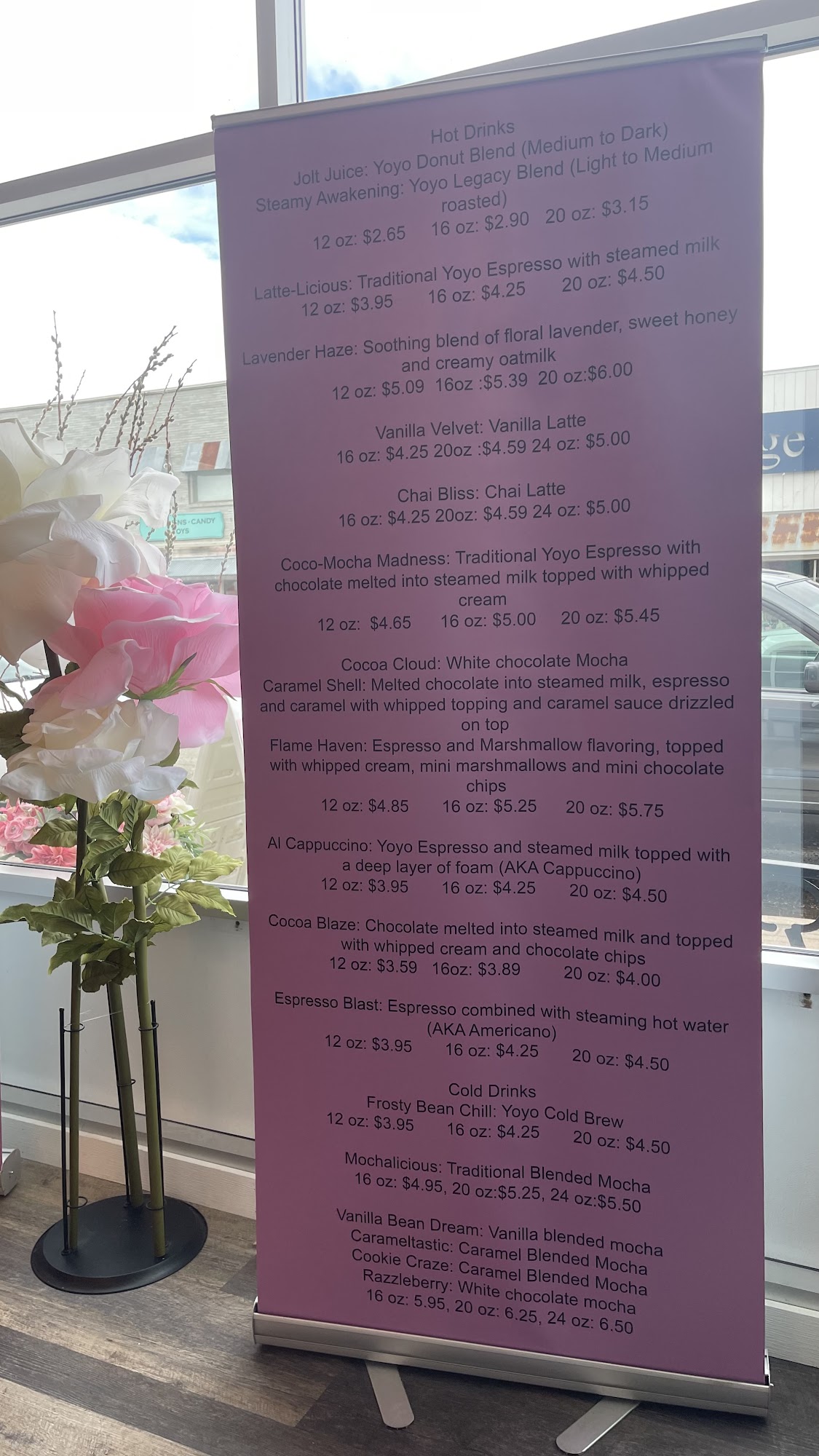 Walker YoYo Donuts Menu