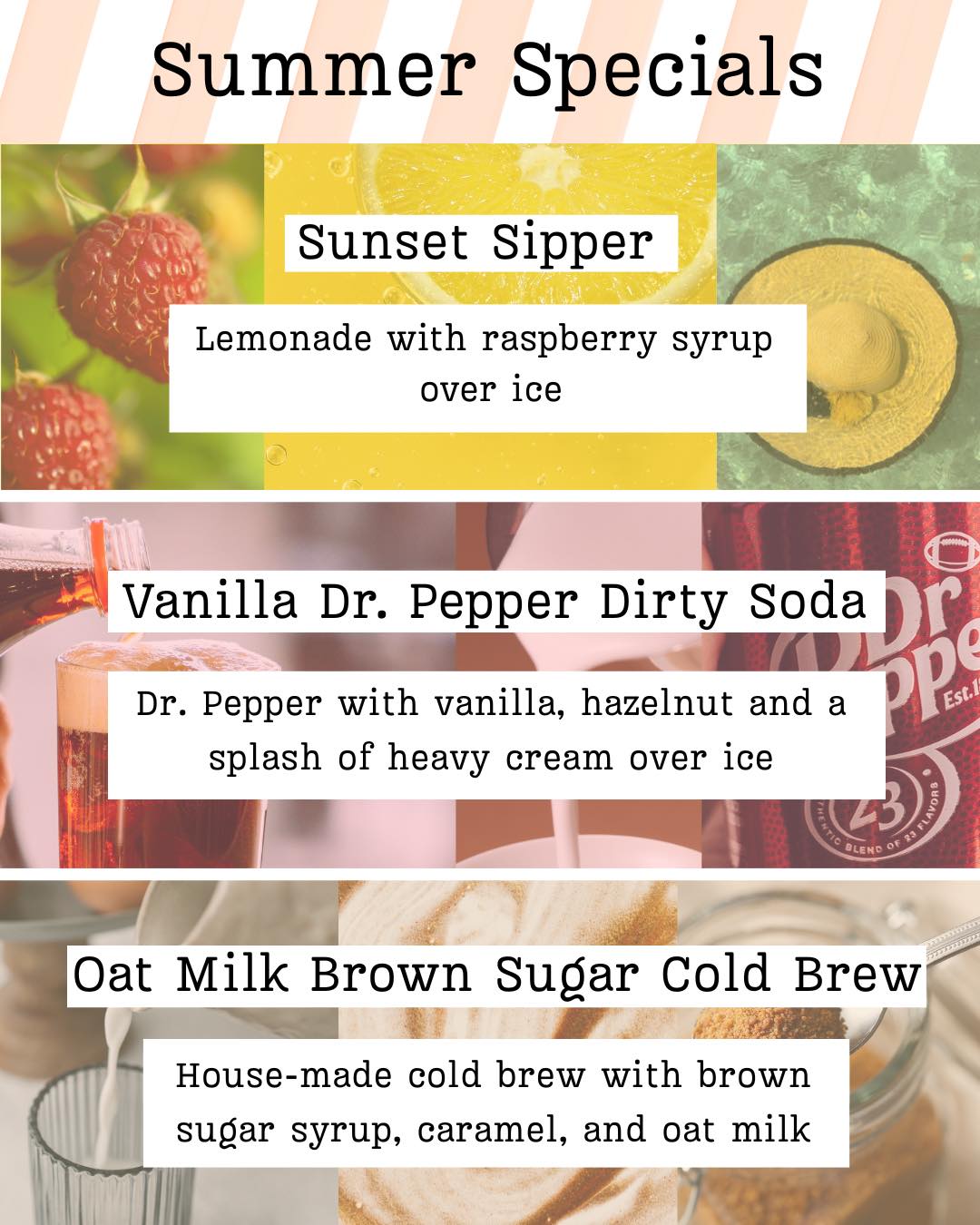 The Pink Cup Coffee Shop Menu