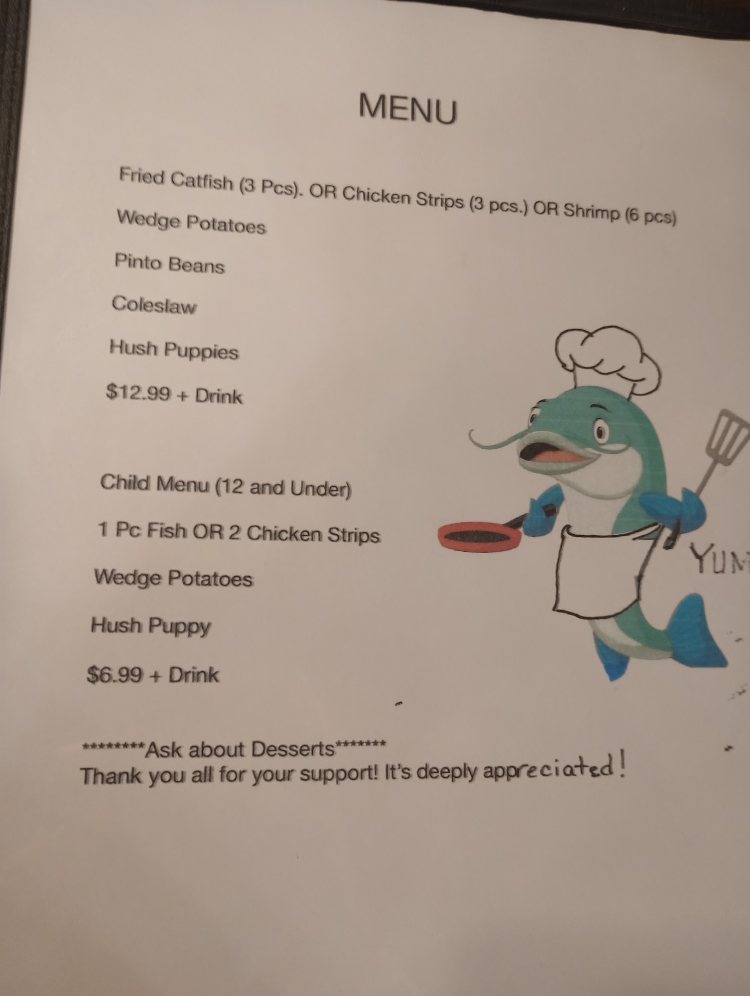 Daylight Donuts Menu