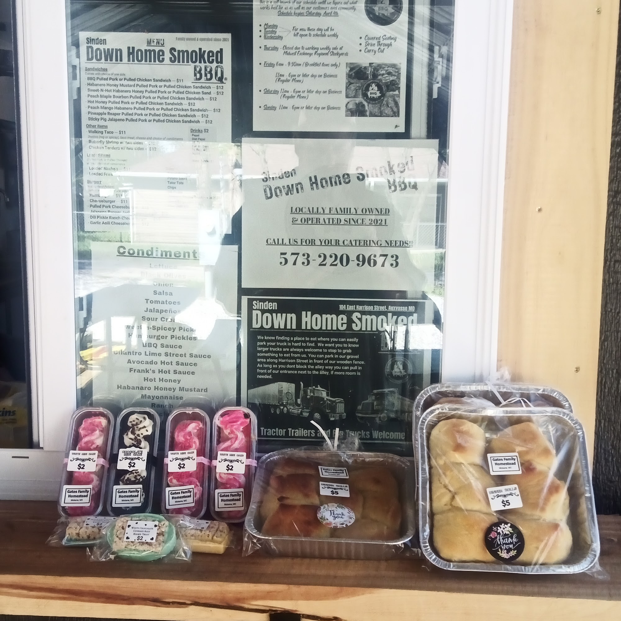 Sinden Down Home Smoked BBQ, LLC Menu