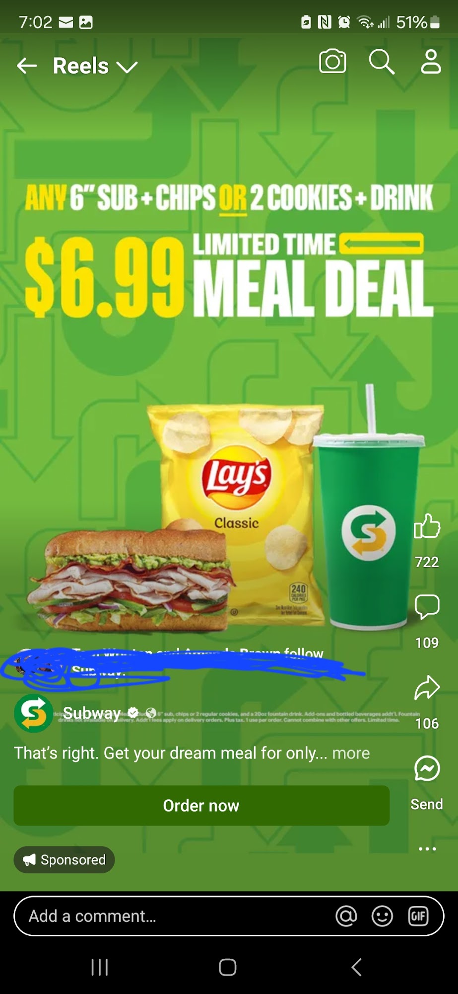 Subway Menu
