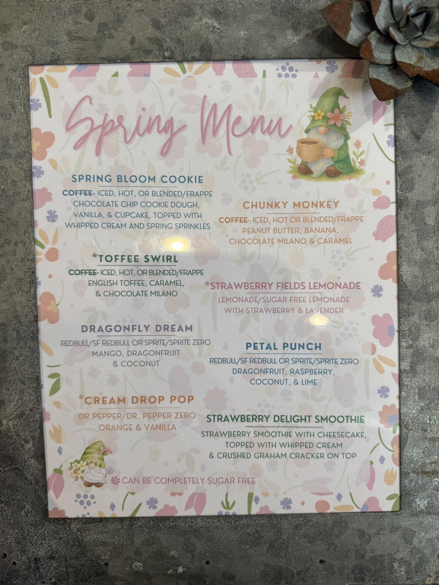 The Blend Coffee & Gifts Menu