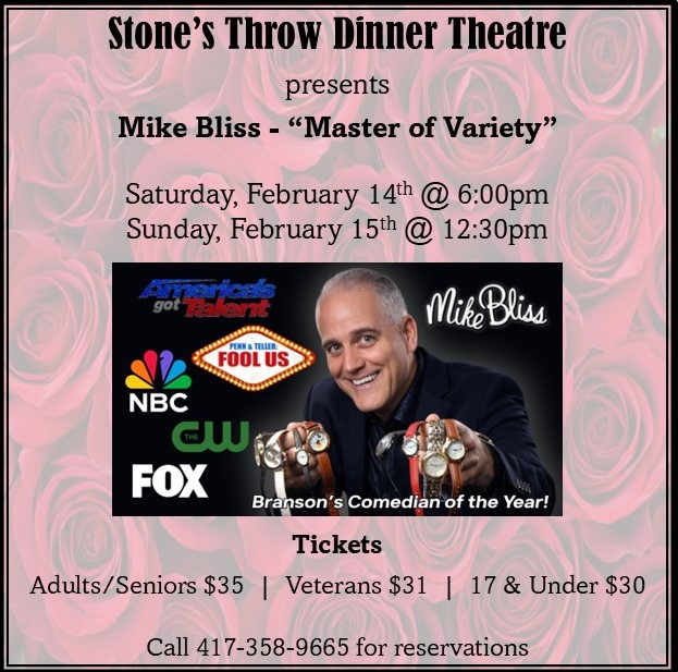 Stone's Throw Dinner Theatre Menu