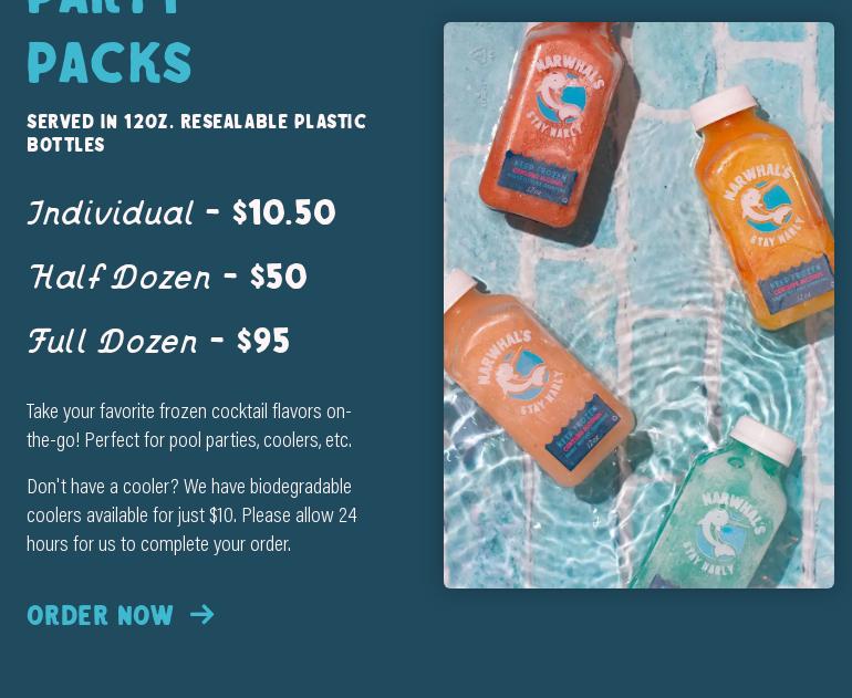 Narwhal's Crafted Menu