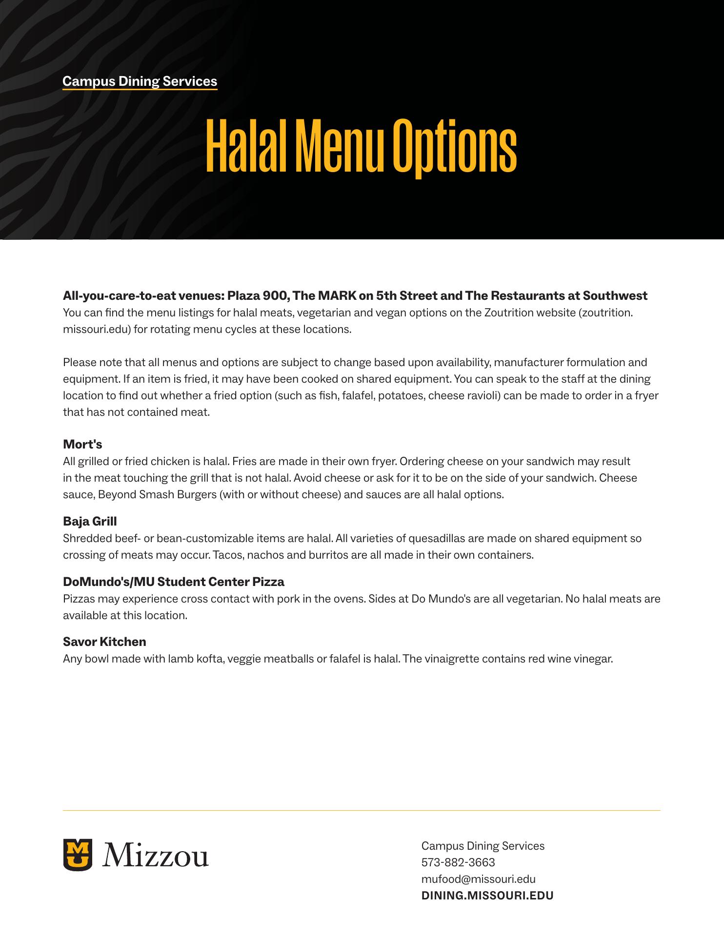 Legacy Grill Menu