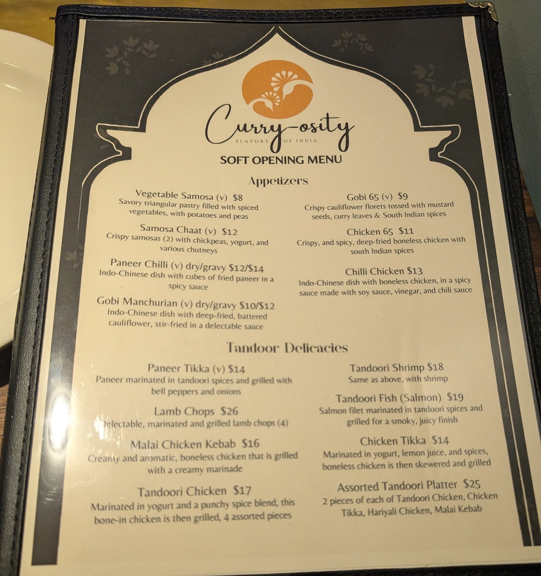 Curry-osity Menu