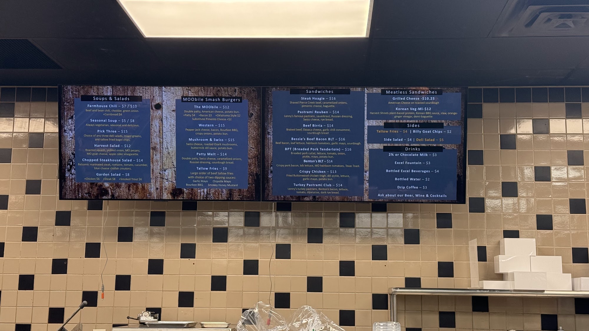 Pierce Creek Menu
