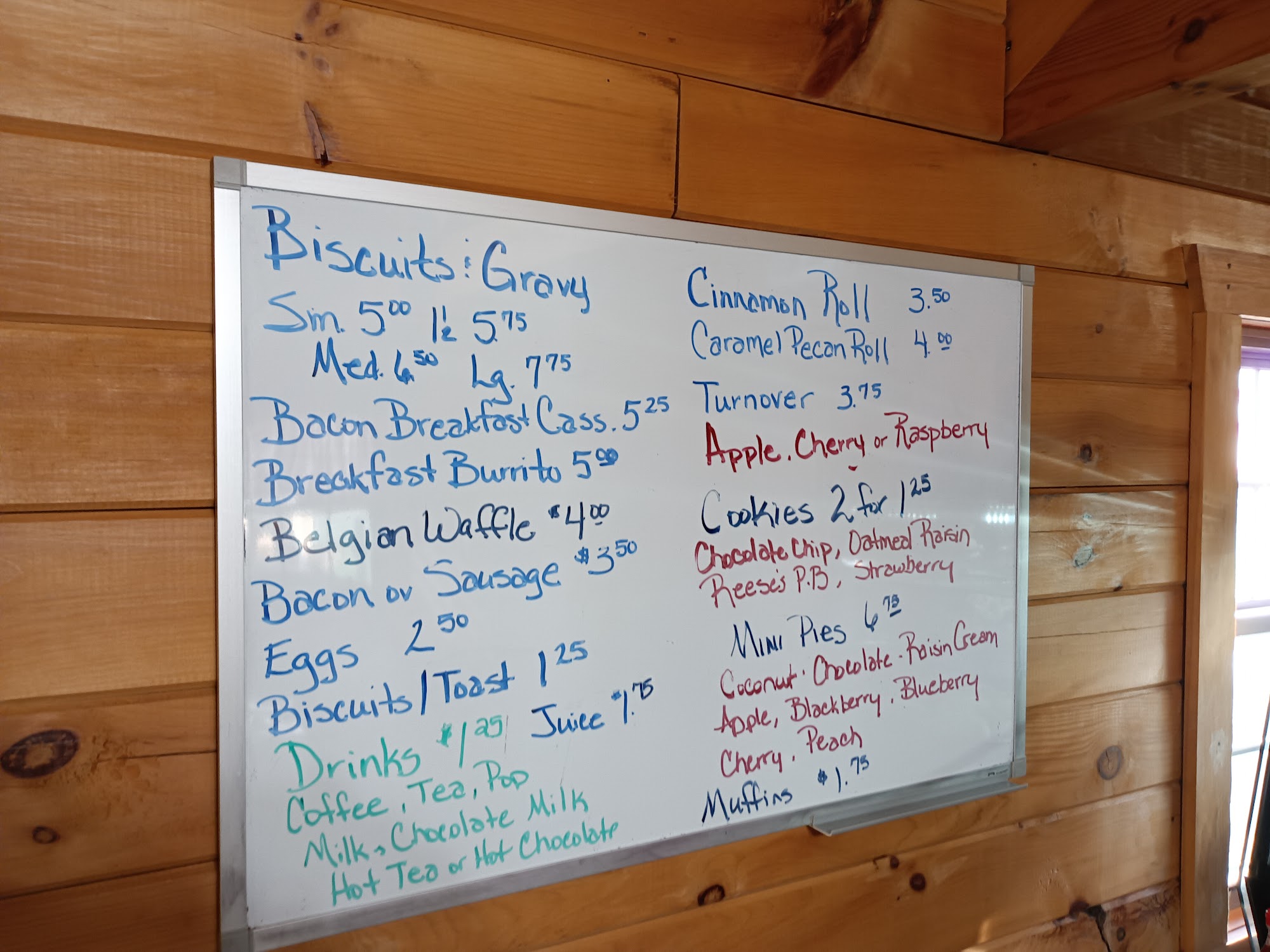 Black Oak Bakery Menu