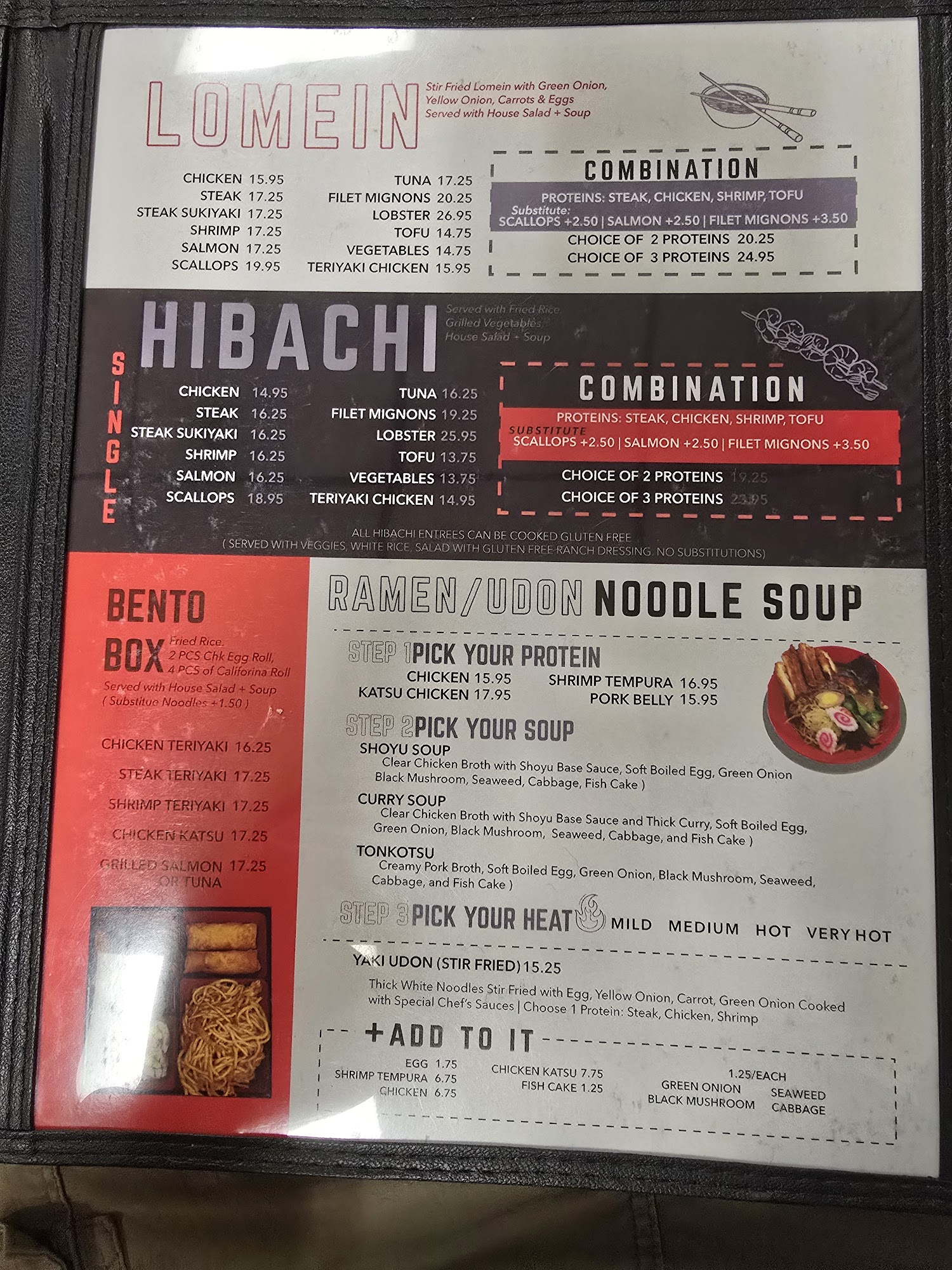 Tokyo Hibachi Grill Menu