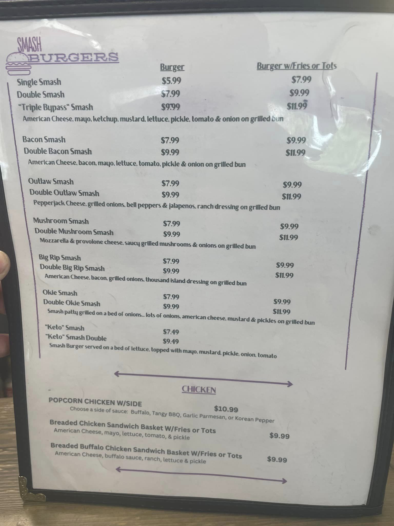 4D’s Eats Menu