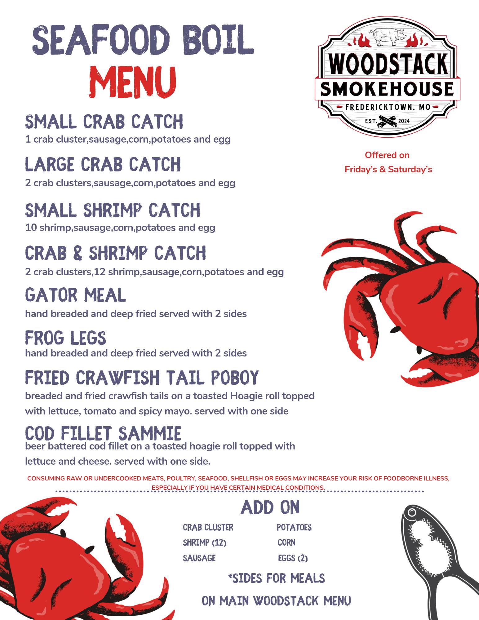 Woodstack Smokehouse Menu