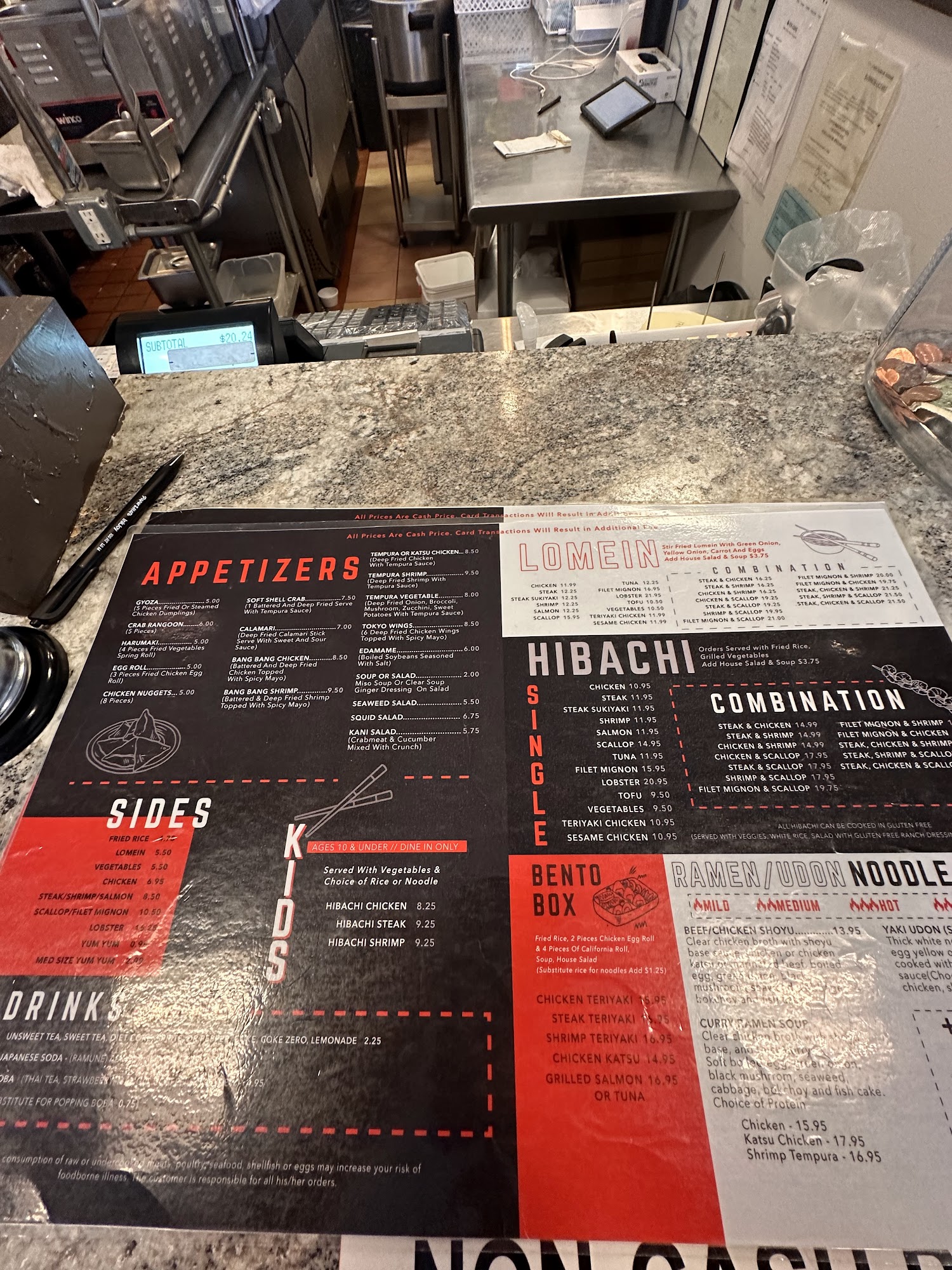 Tokyo Herculaneum Menu