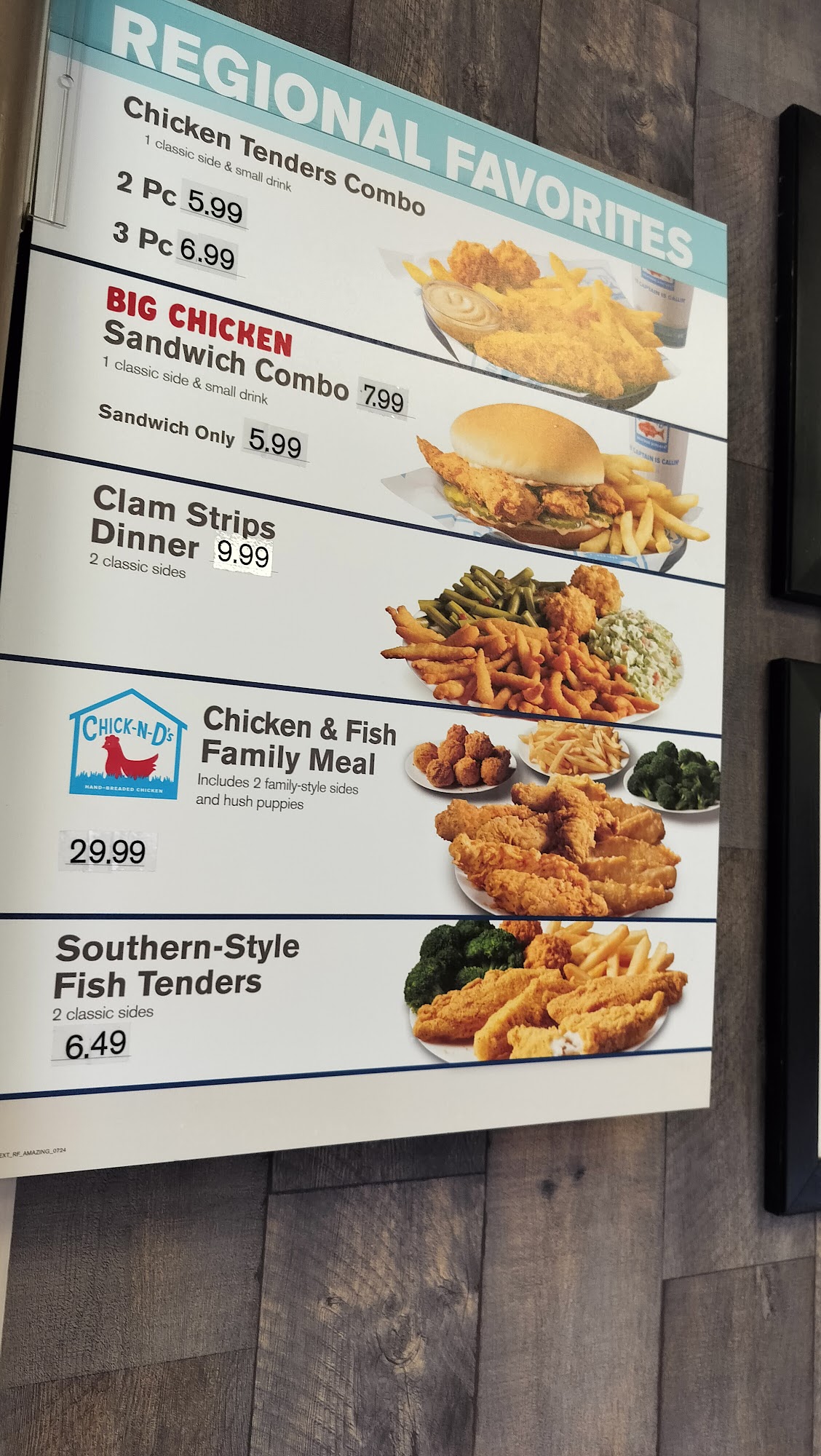 Captain D's Menu