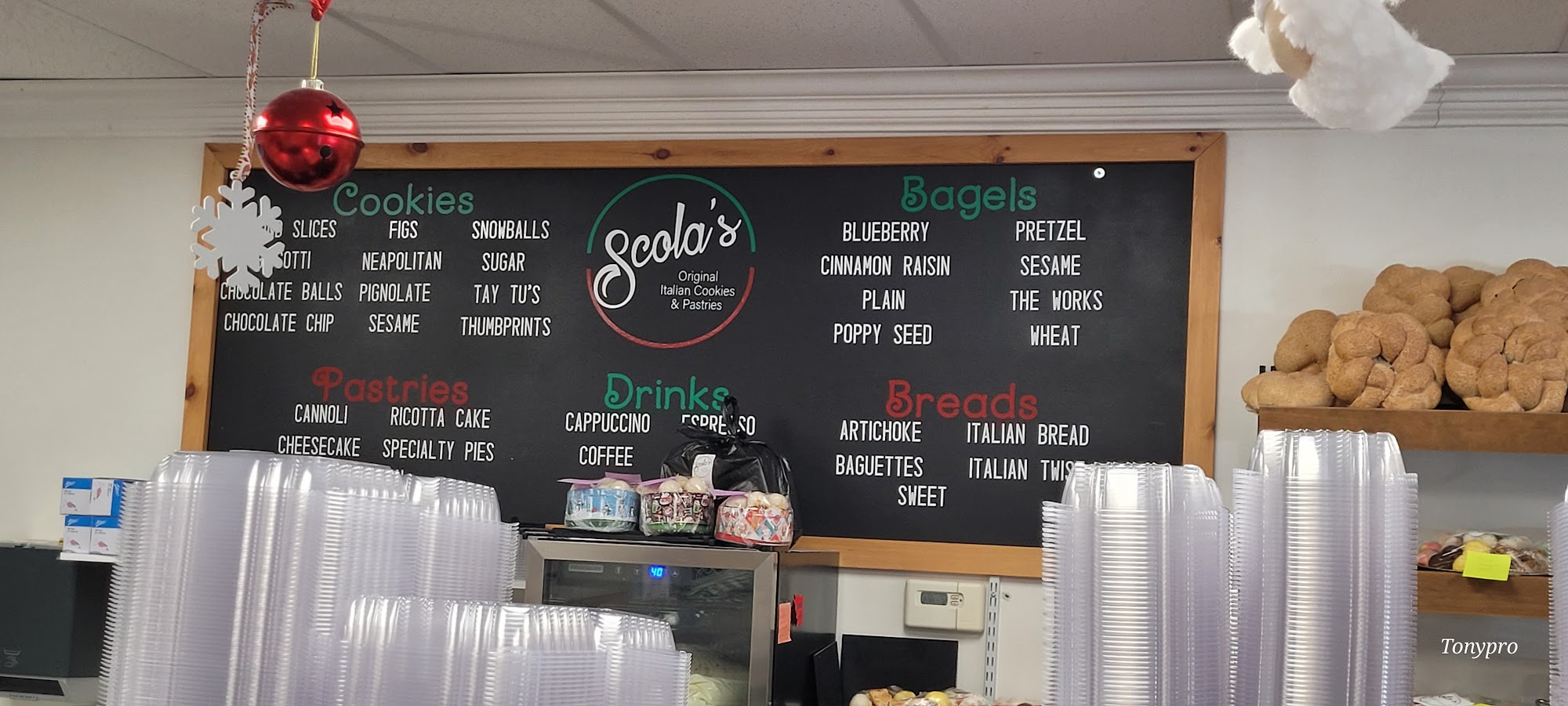 Scola's Original Italian Cookies & Pastries Menu
