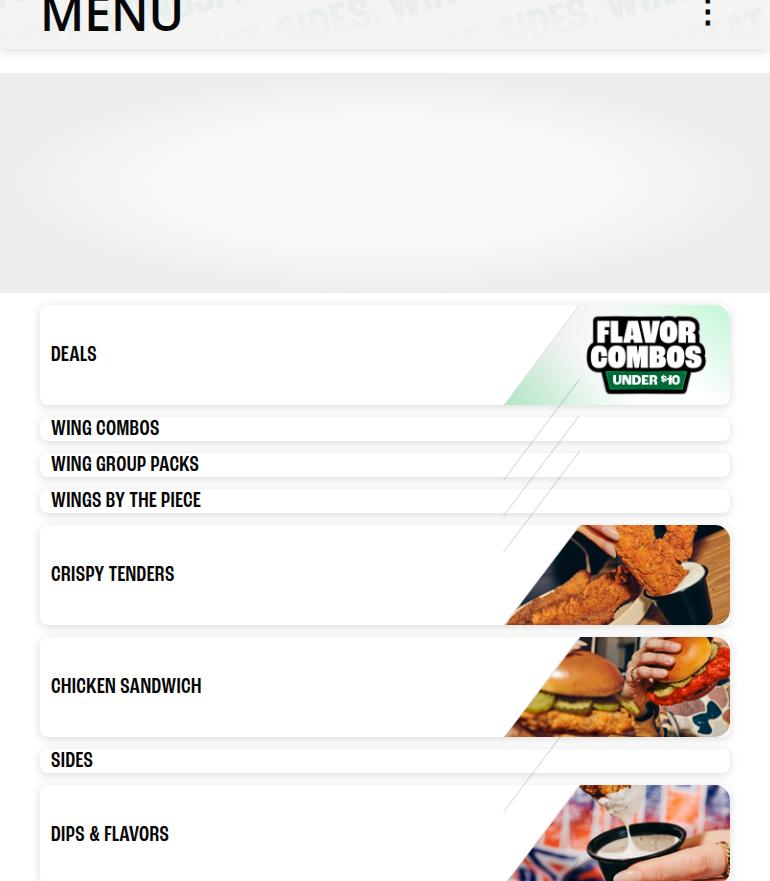 Wingstop Menu