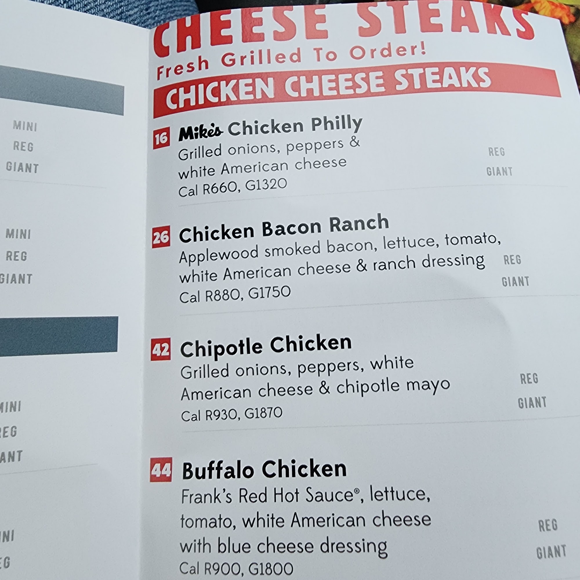 Jersey Mike's Subs Menu