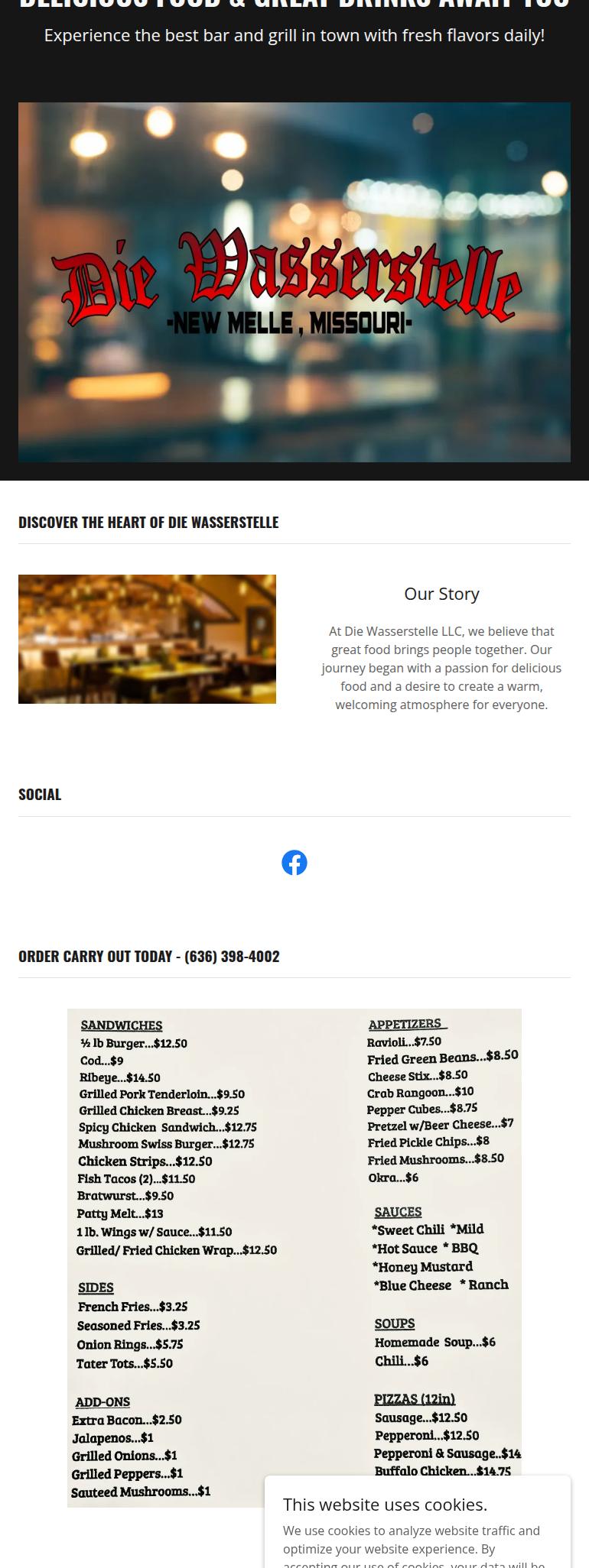 Die Wasserstelle Menu