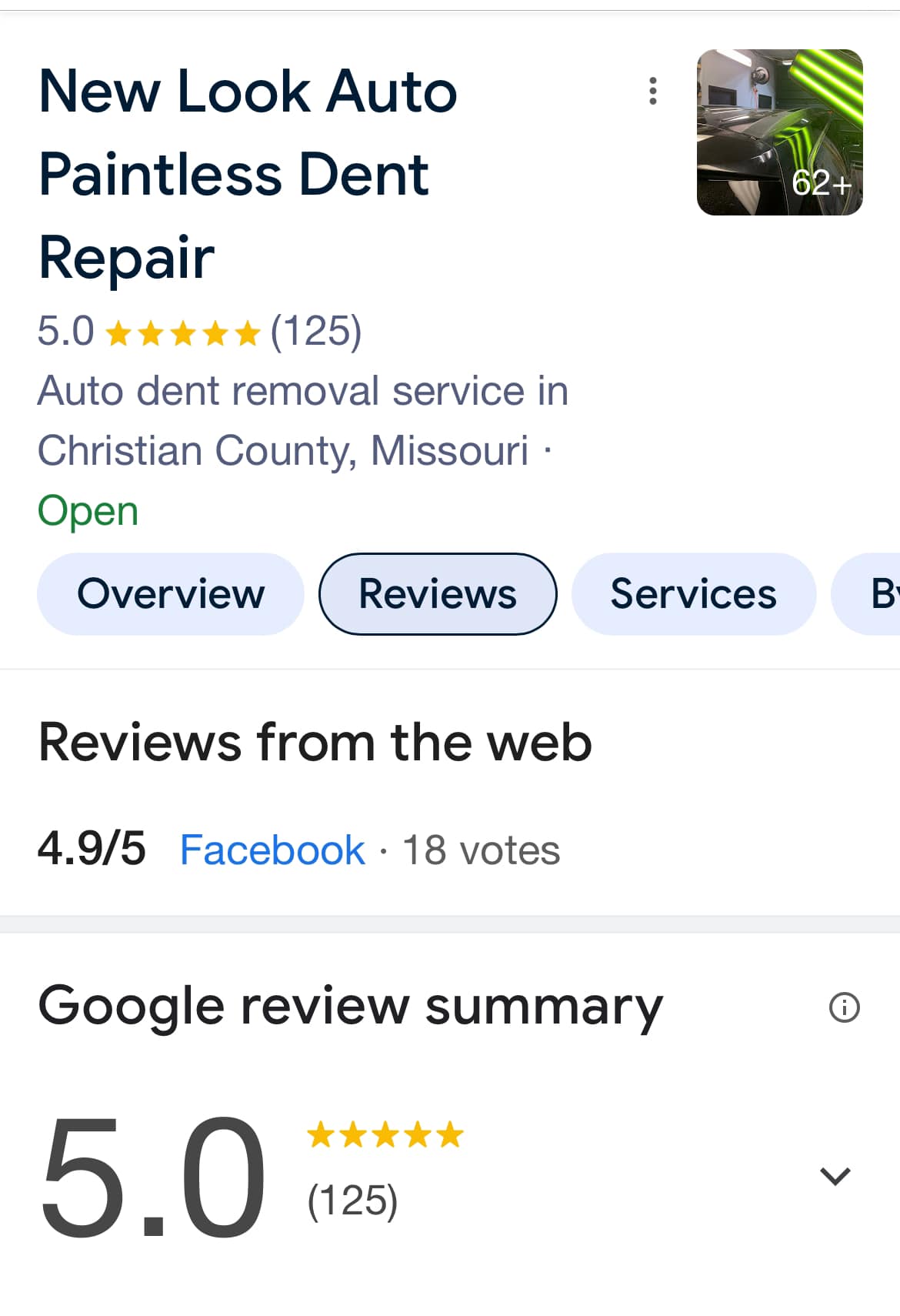 New Look Auto Paintless Dent Repair