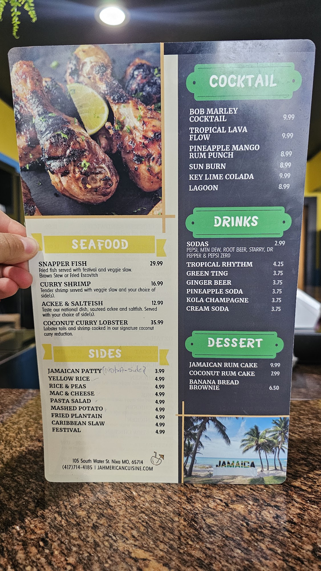 JahmericanCuisine Menu