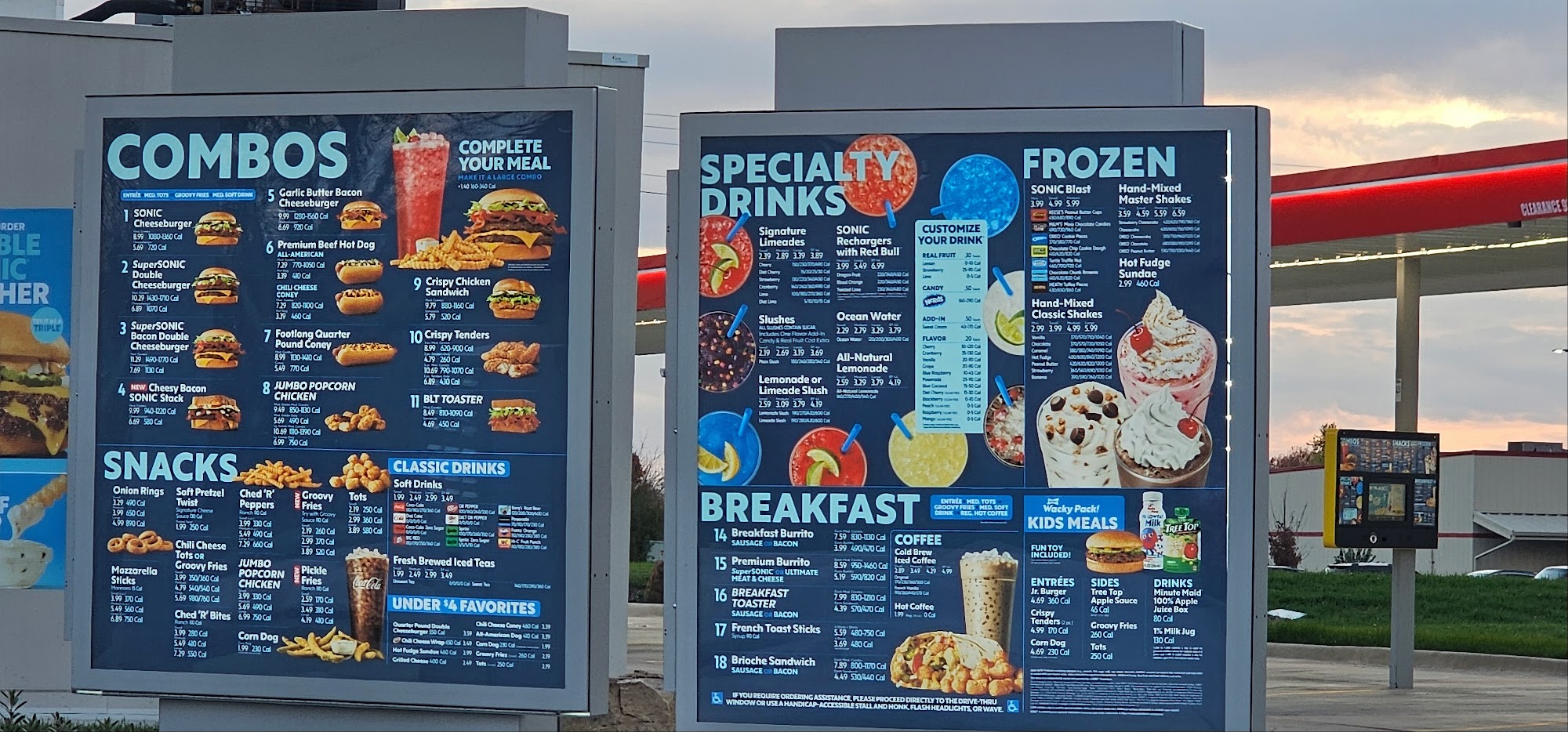 Sonic Drive-In Menu