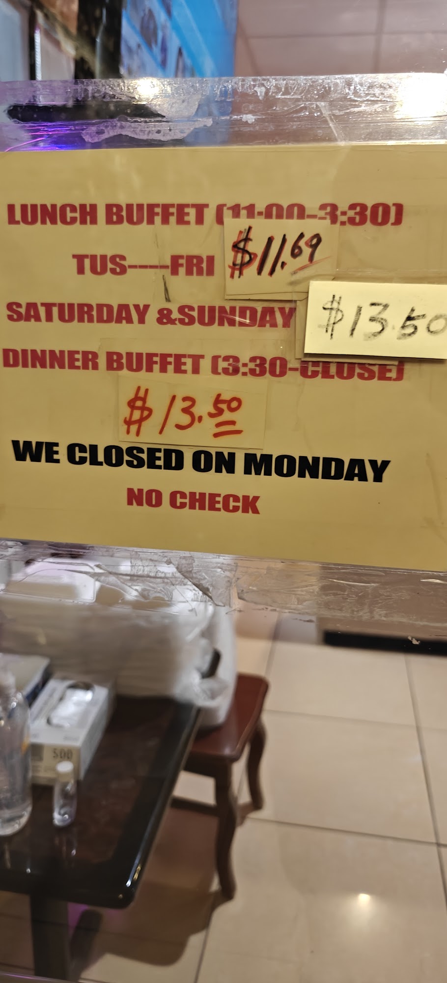 5 Star China Buffet Menu