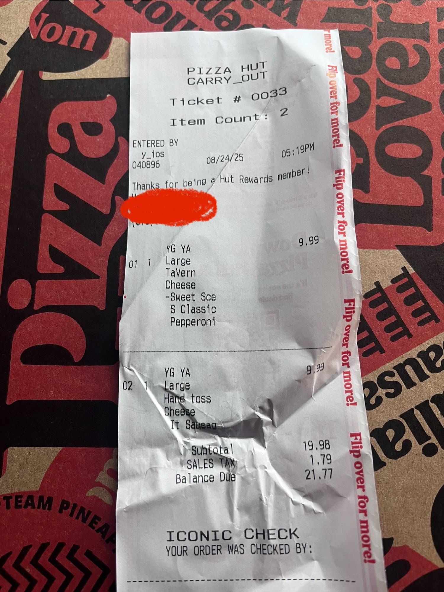 Pizza Hut Menu