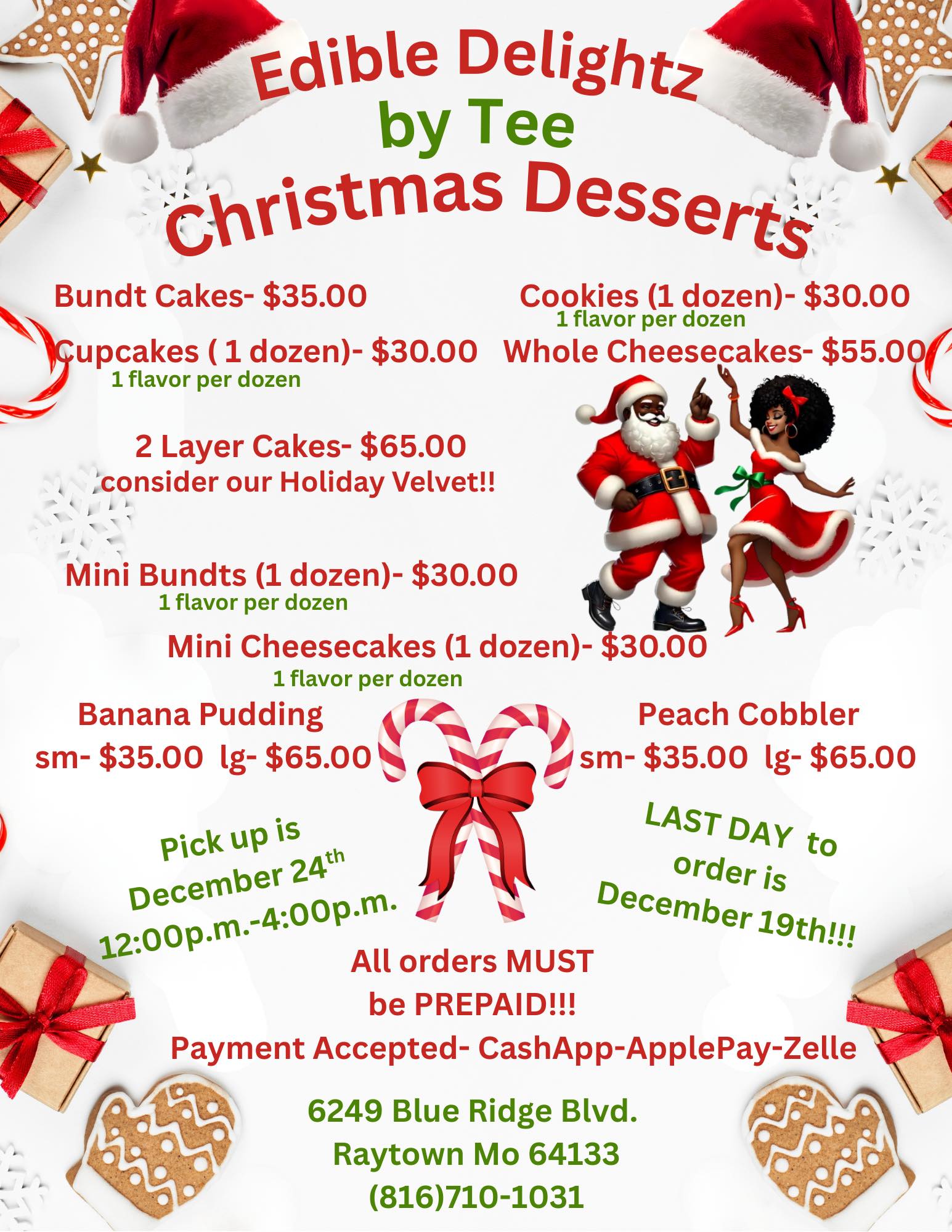 Edible Creations Menu