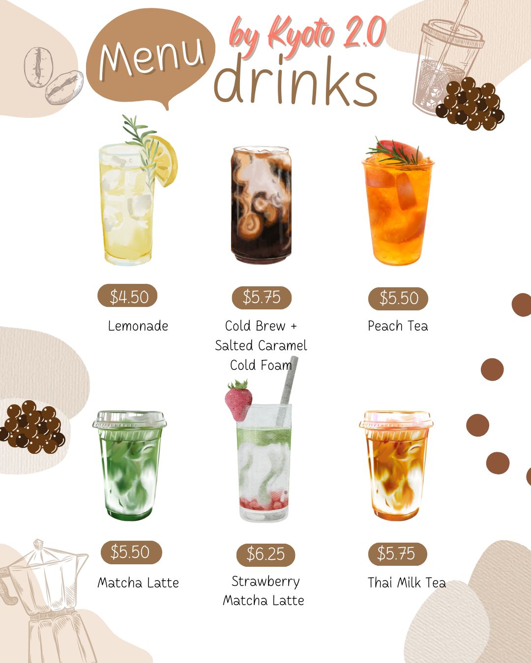 Kyoto 2.0 Pan Asian Restaurant Menu