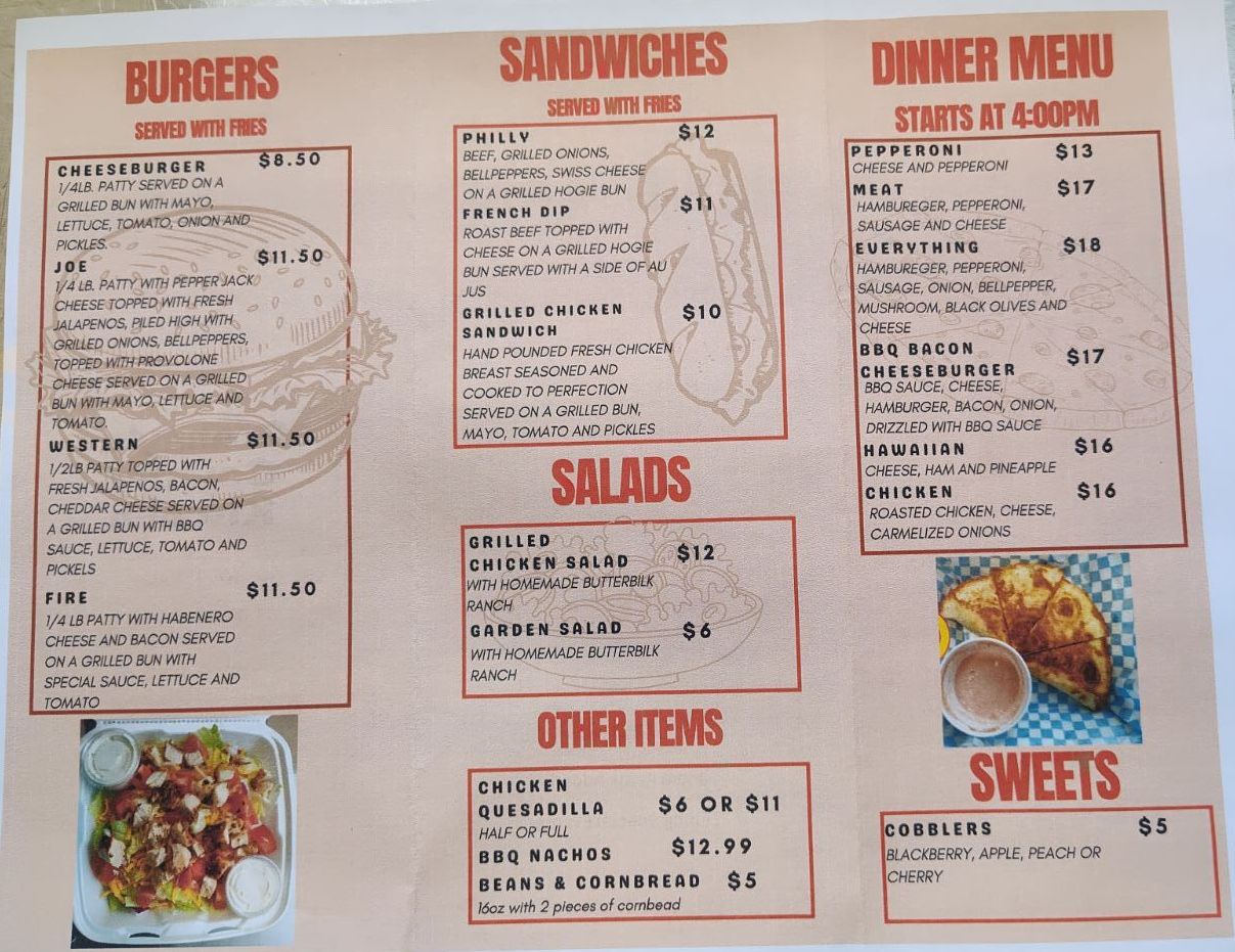 Granny's Country kitchen Menu