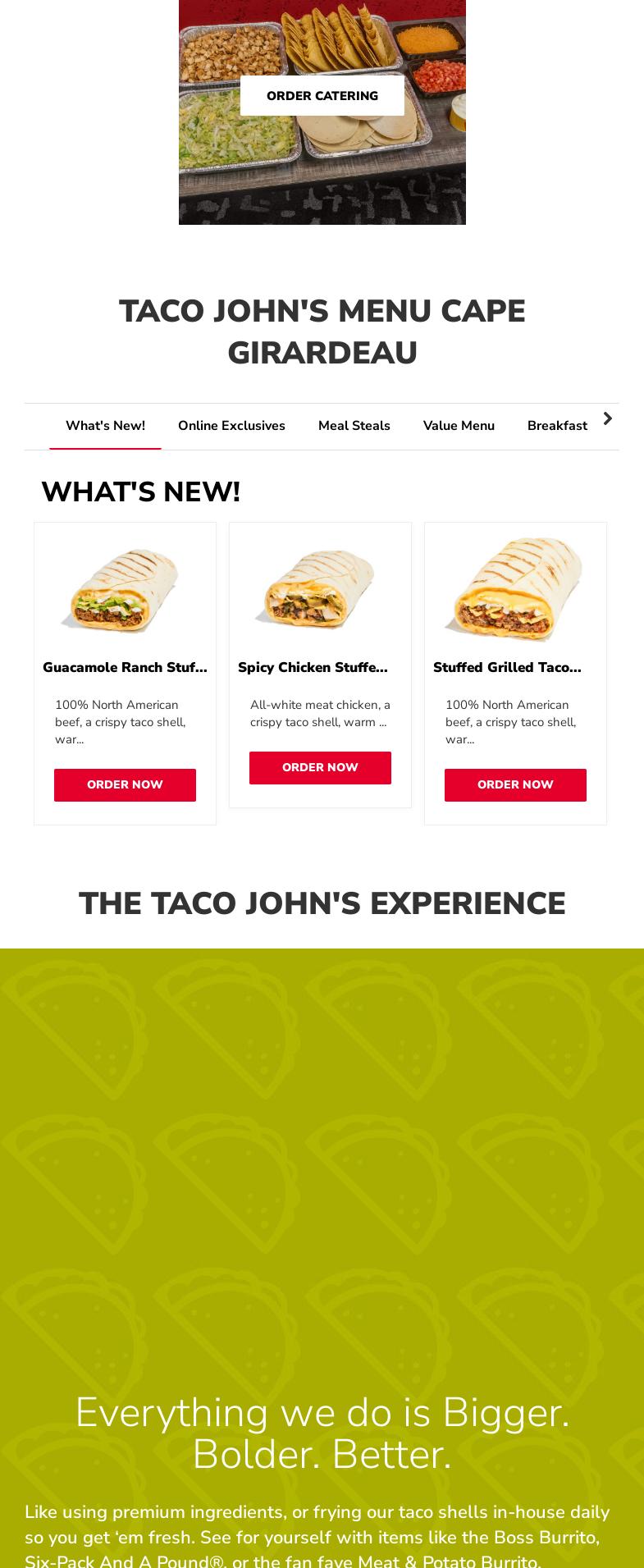 Taco John’s Menu