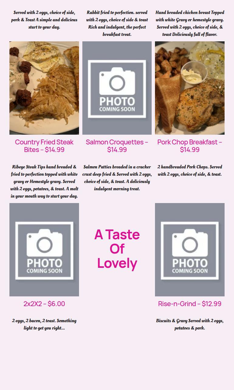 Mama G's Kitchen Downtown Menu