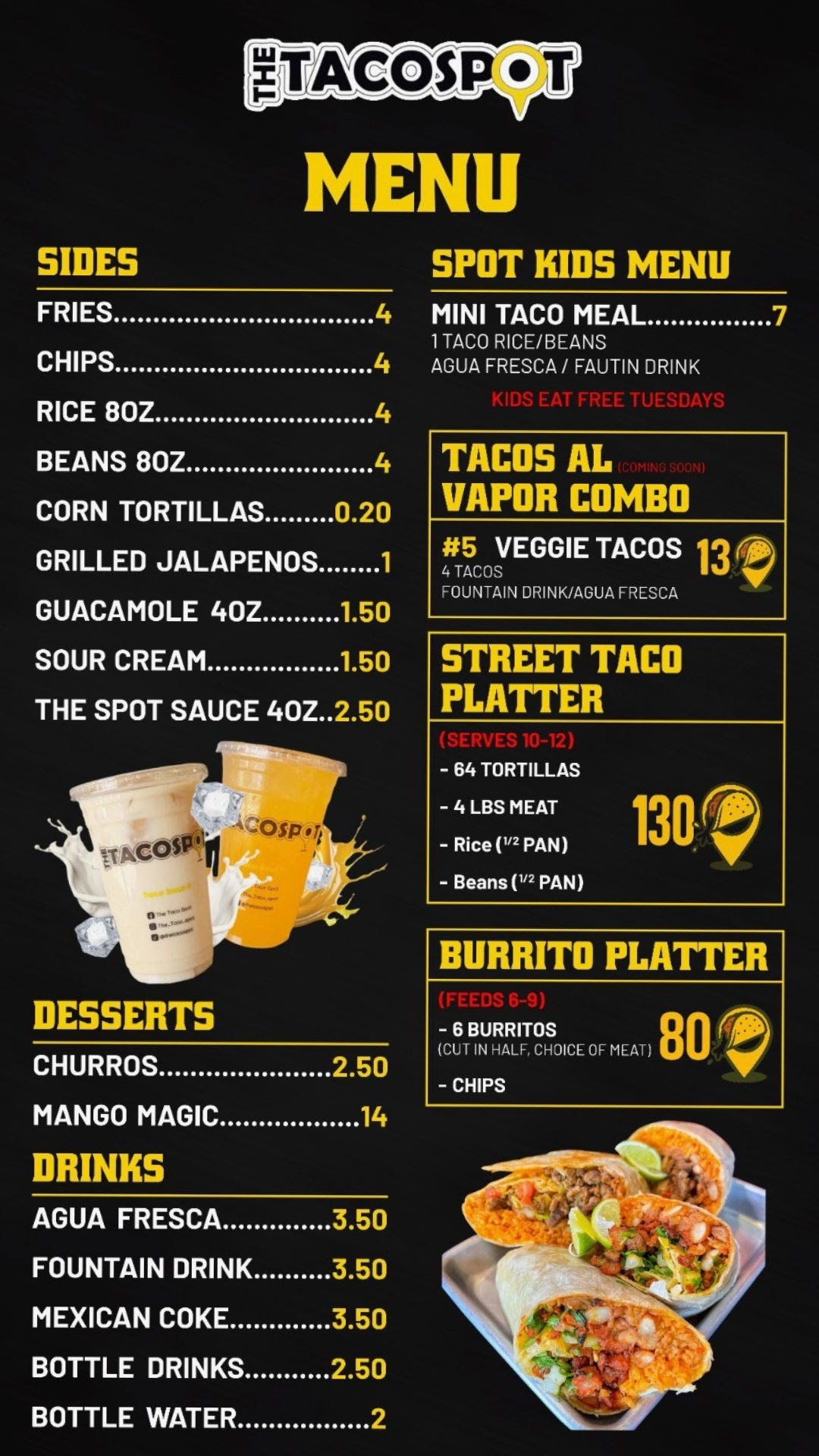 The Taco Spot - St Charles Menu