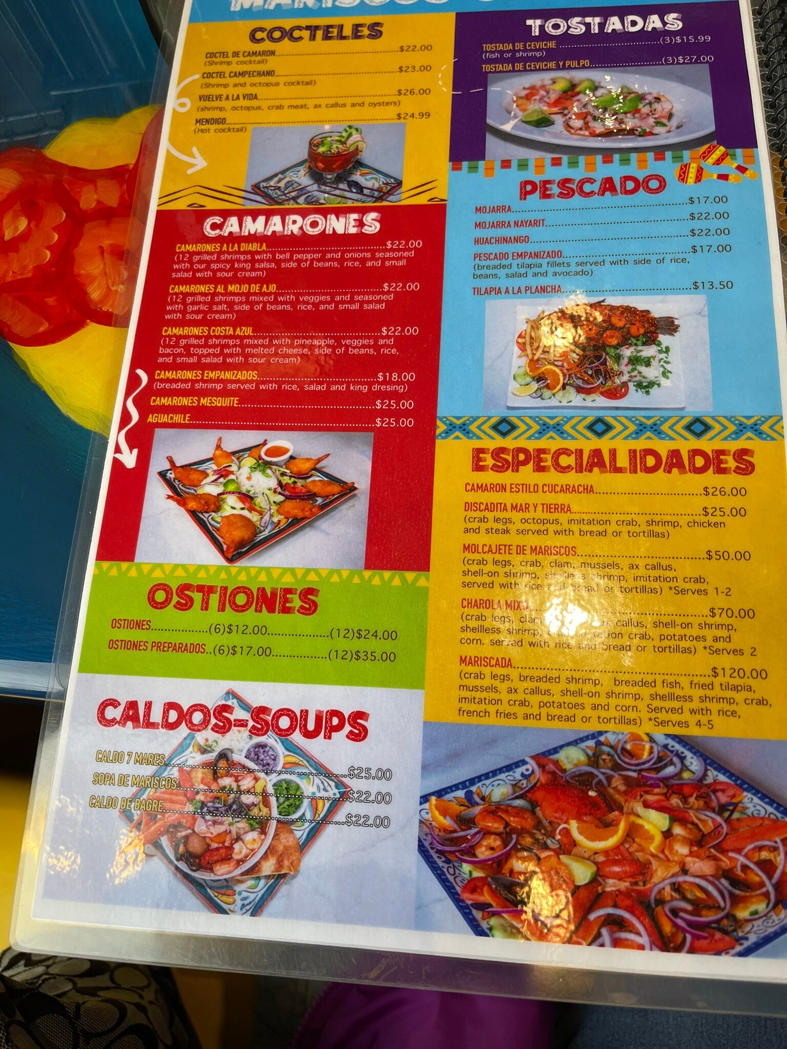 Beto's King Burrito Menu