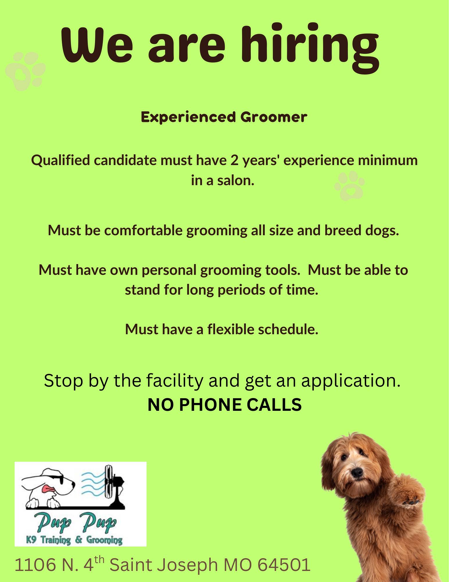 Pup Pup K9 Training & Grooming St. Joseph