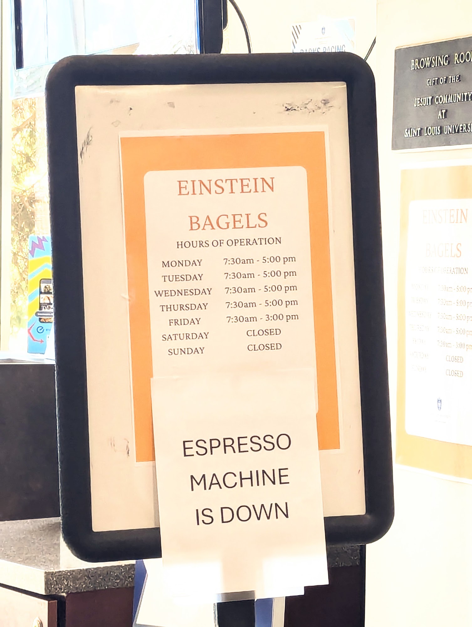 Einstein Bros. Bagels Menu