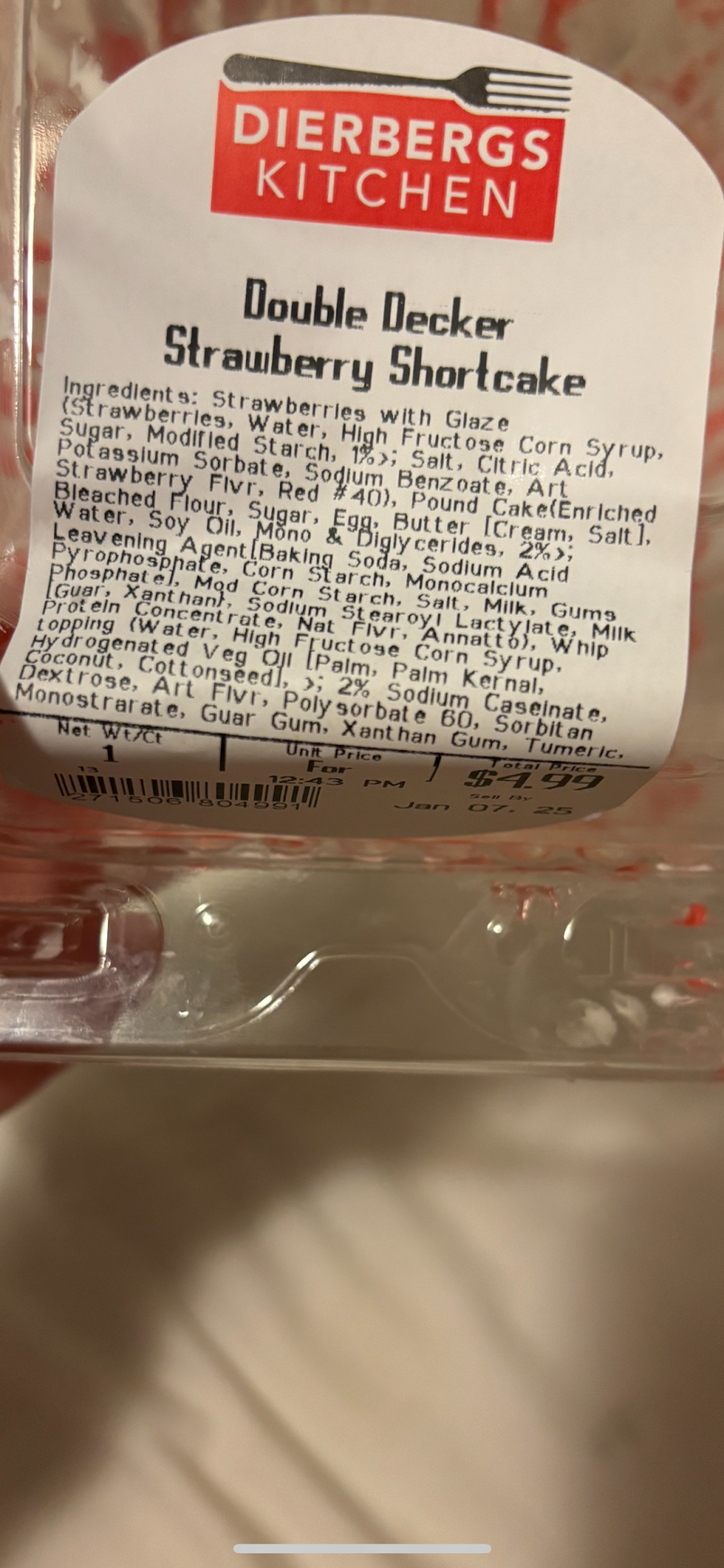 Dierbergs Bakery Menu