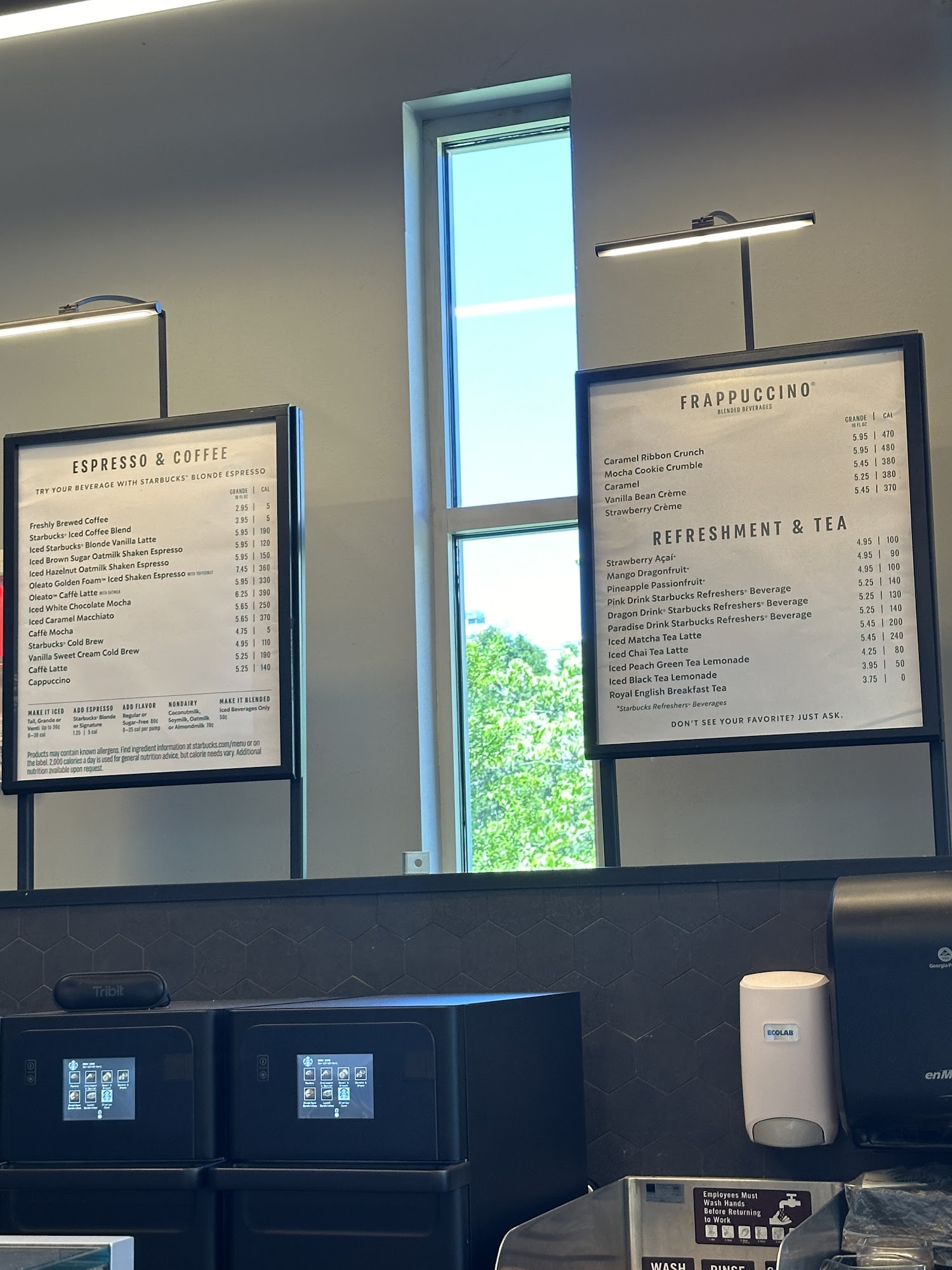 Starbucks Menu