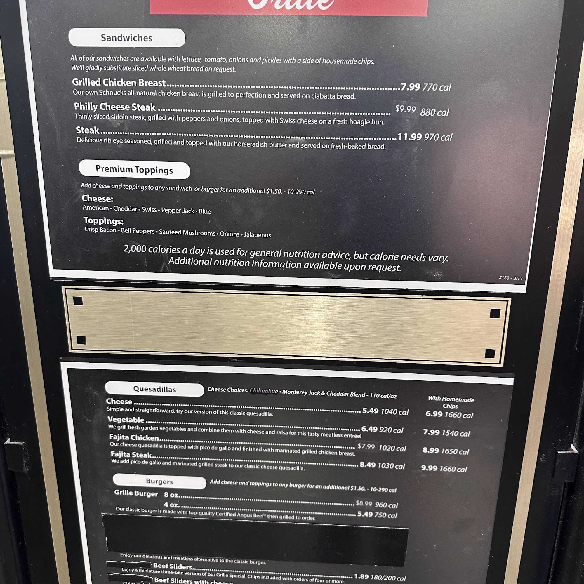 Chef's Express at Schnucks Menu