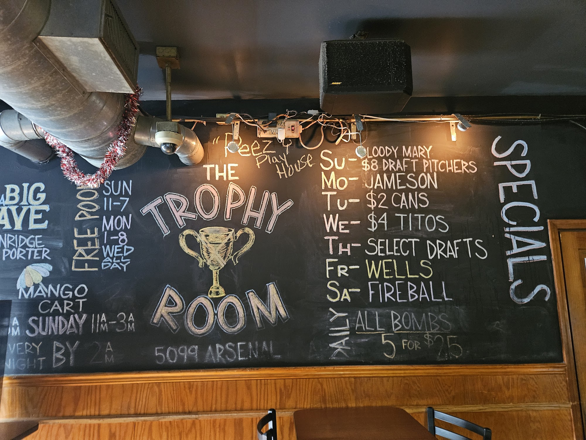 Trophy Room Menu