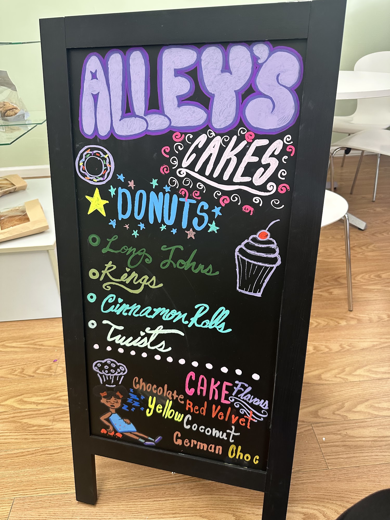 Alley’s Cakes & Pies Menu