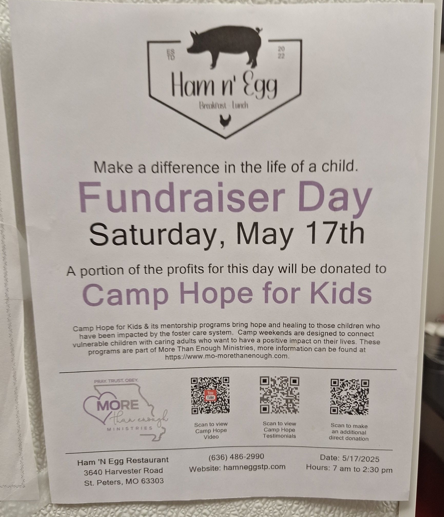 Ham n Egg St Peters, MO St. Peters