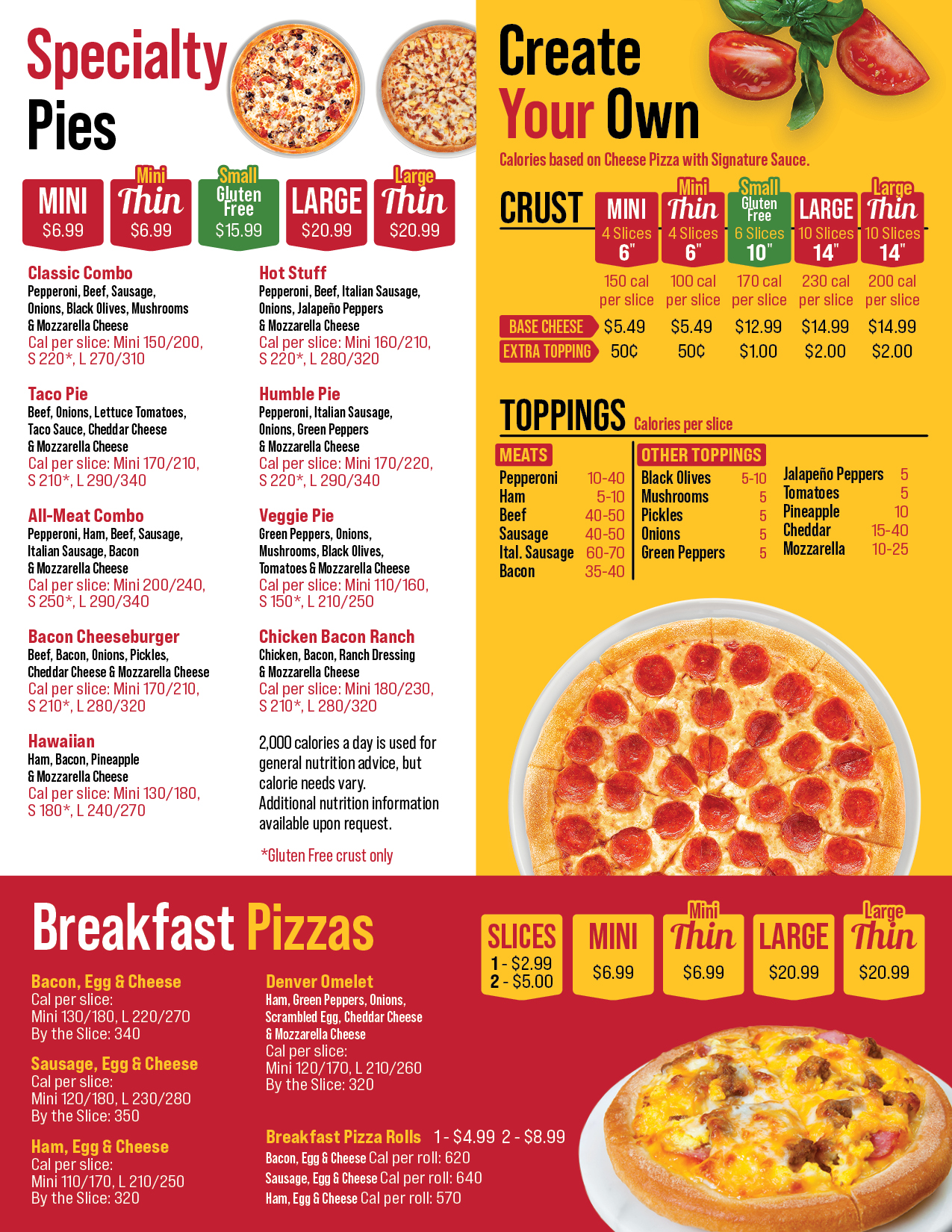 Godfather's Pizza Express Menu