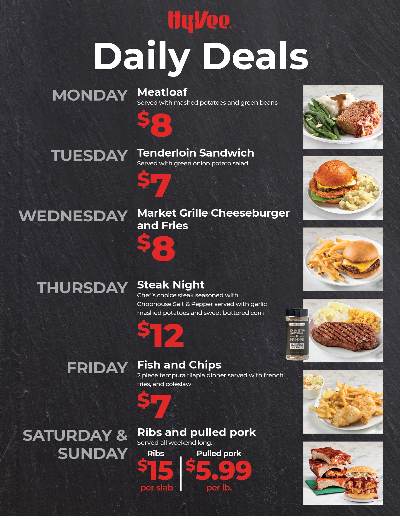 Hy-Vee Grocery Store Menu