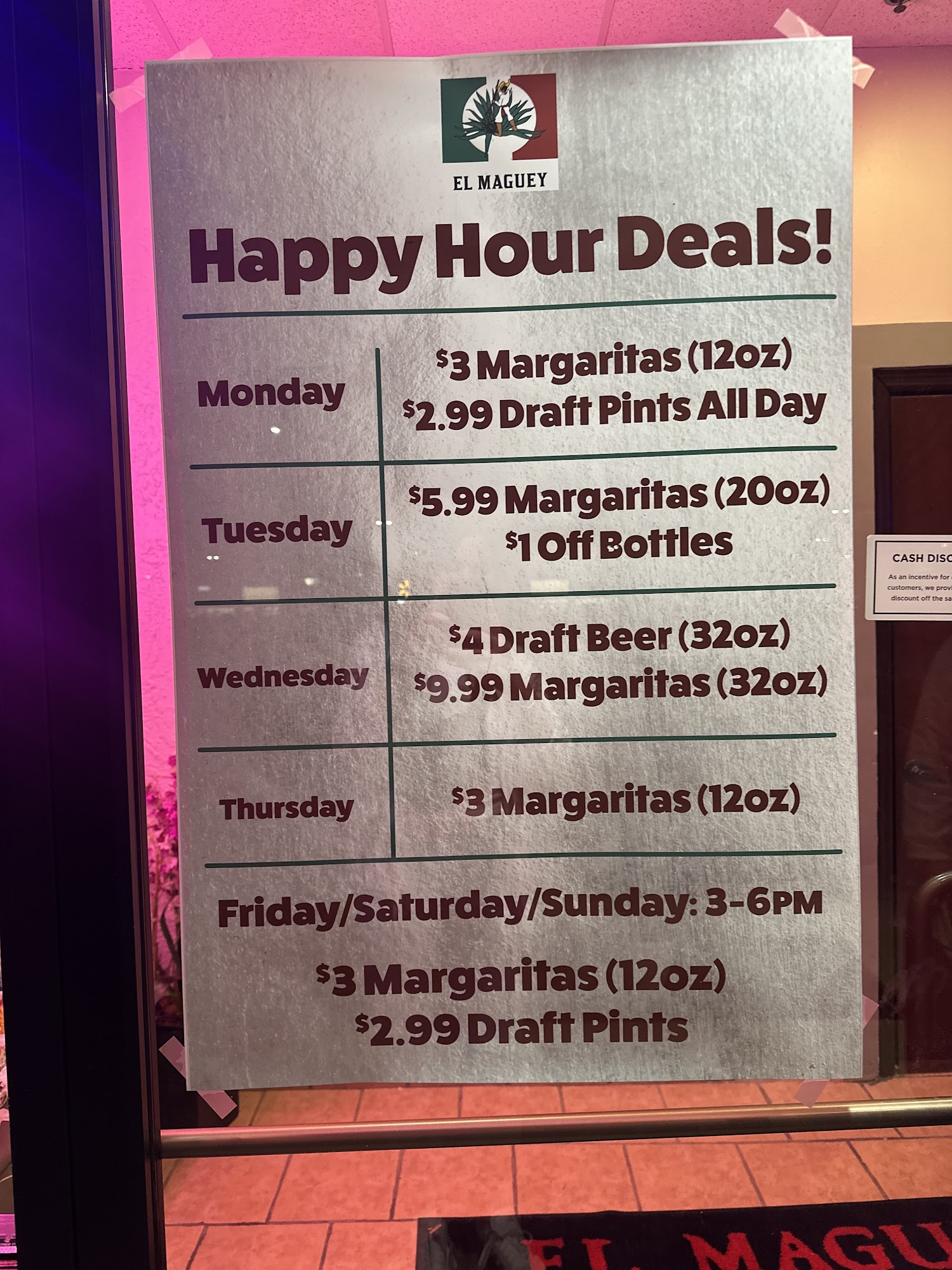 El Maguey Warrenton, Mo Menu