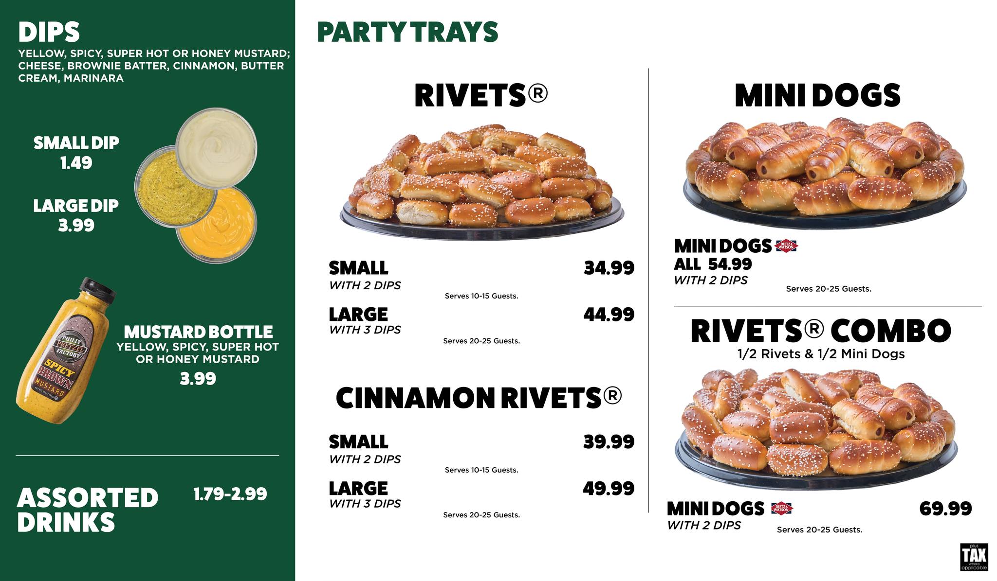 Philly Pretzel Factory Menu