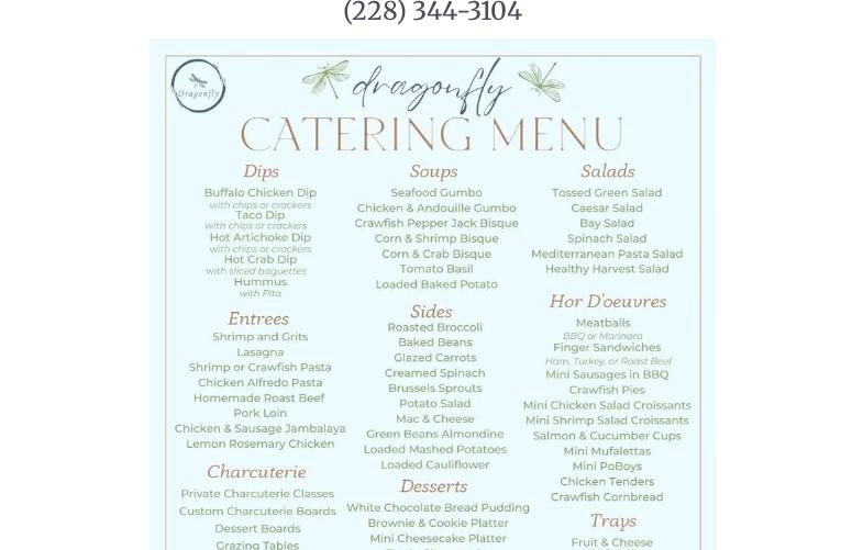 Dragonfly In The Bay Menu