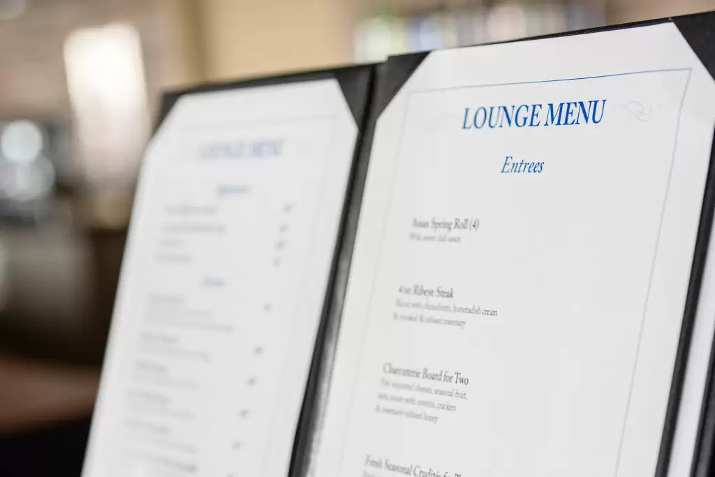 The Lounge Menu